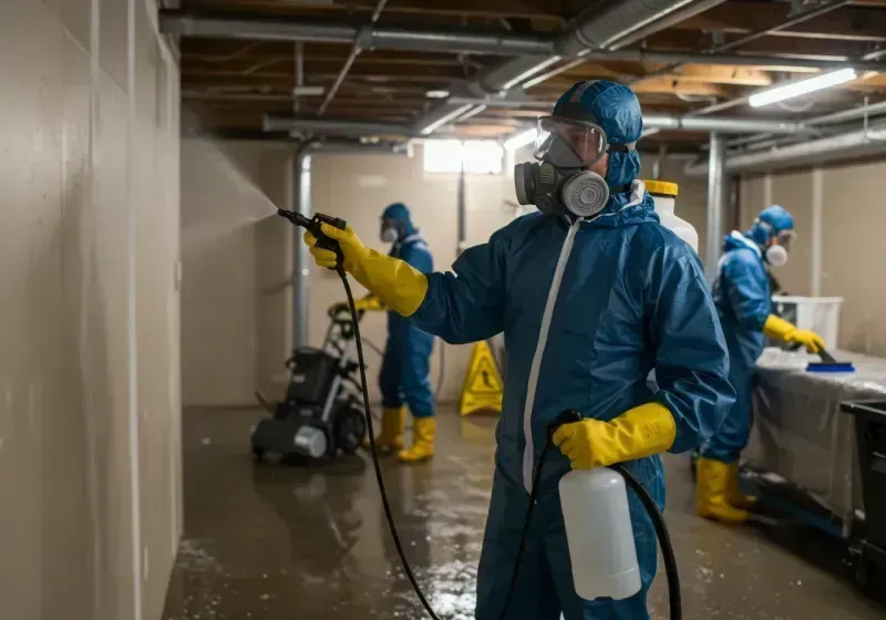 Basement Sanitization and Antimicrobial Treatment process in Ardmore, PA