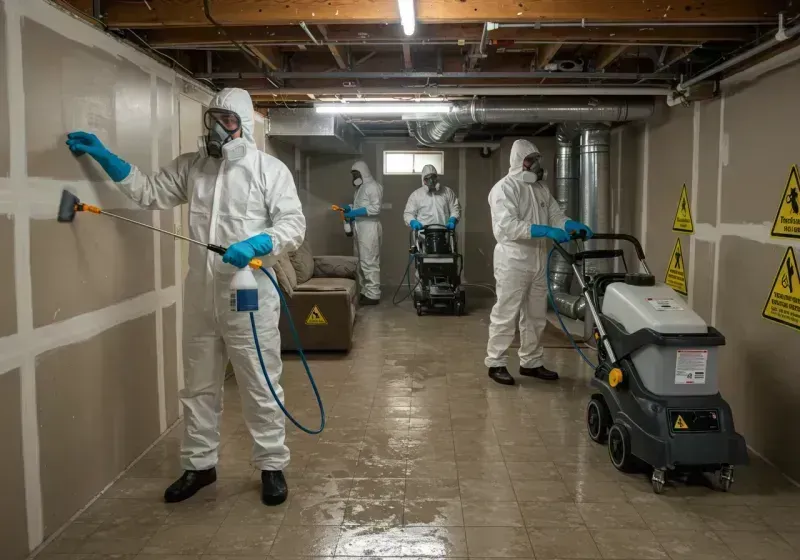 Basement Moisture Removal and Structural Drying process in Ardmore, PA